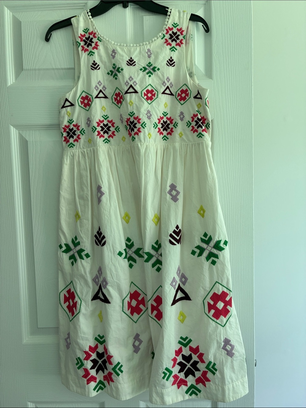 Anthropologie "Dolly" embroidered mini dress size small